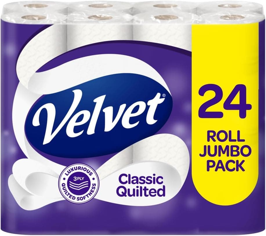 Velvet Classic Quilted Toilet Tissue 24 Rolls